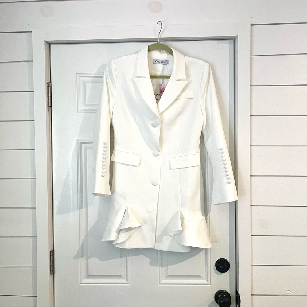 White Bridal Blazer Jacket